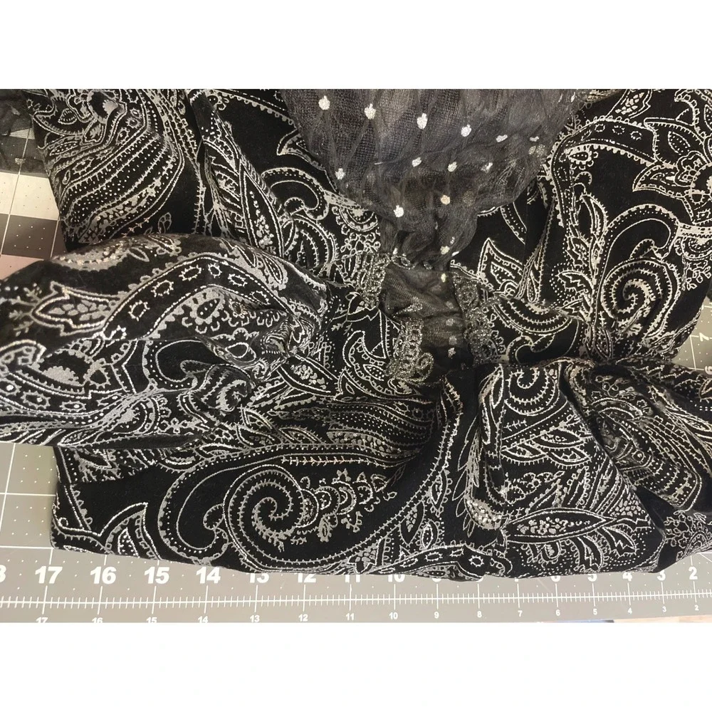 Womens Dress Gothic Victorian Renaissance 12 Black Silver